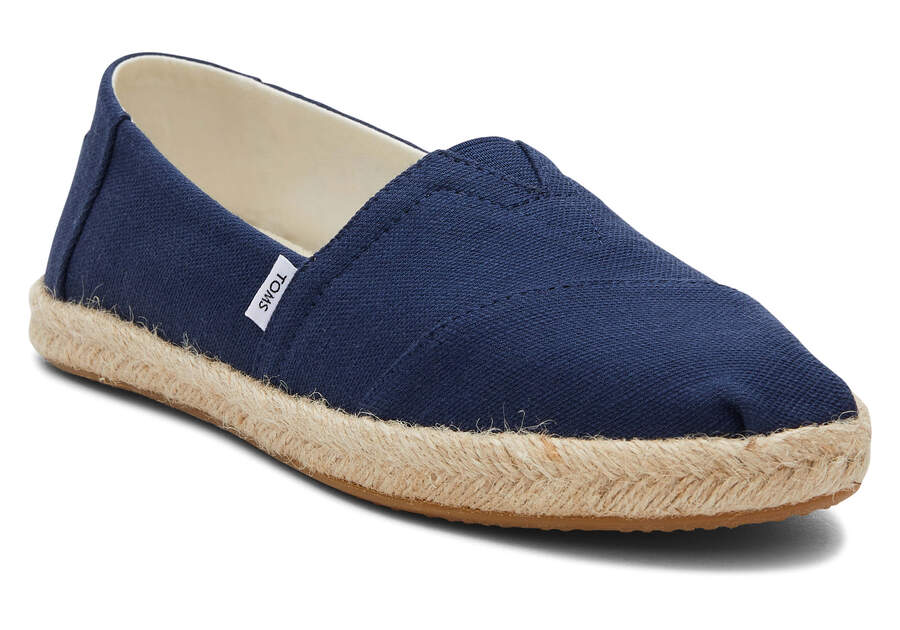 Toms Alpargata Recycled Pamut Rope Espadrille Női Espadrilles Sötétkék Magyarország | HU683-340