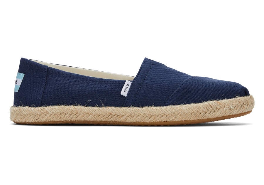 Toms Alpargata Recycled Pamut Rope Espadrille Női Espadrilles Sötétkék Magyarország | HU683-340