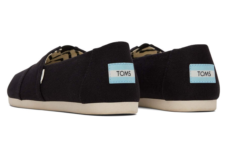 Toms Alpargata Recycled Pamut Széles Cipő Szélesség Női Alpargatas Fekete Magyarország | HU200-207