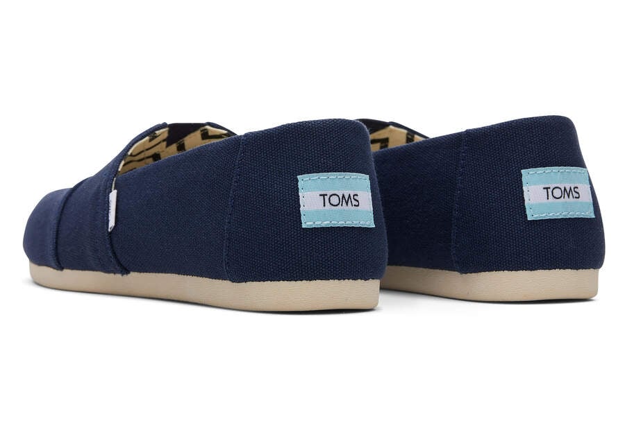 Toms Alpargata Recycled Pamut Széles Cipő Szélesség Női Alpargatas Sötétkék Magyarország | HU878-444