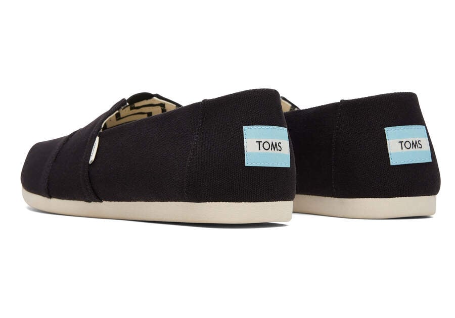 Toms Alpargata Recycled Pamut Vászon Férfi Alpargatas Fekete Magyarország | HU143-635