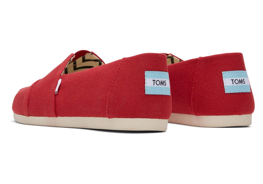 Toms Alpargata Recycled Pamut Vászon Férfi Alpargatas Piros Magyarország | HU348-561