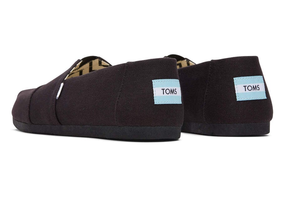 Toms Alpargata Recycled Pamut Vászon Férfi Alpargatas Fekete Magyarország | HU814-316