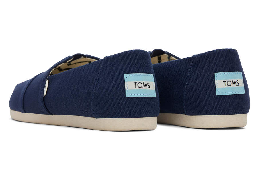 Toms Alpargata Recycled Pamut Vászon Női Alpargatas Sötétkék Magyarország | HU973-246