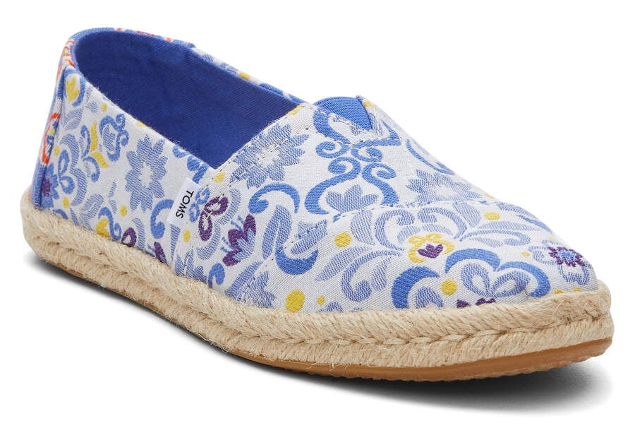 Toms Alpargata Rope Espadrille Női Espadrilles Kék Sötétkék Magyarország | HU753-703