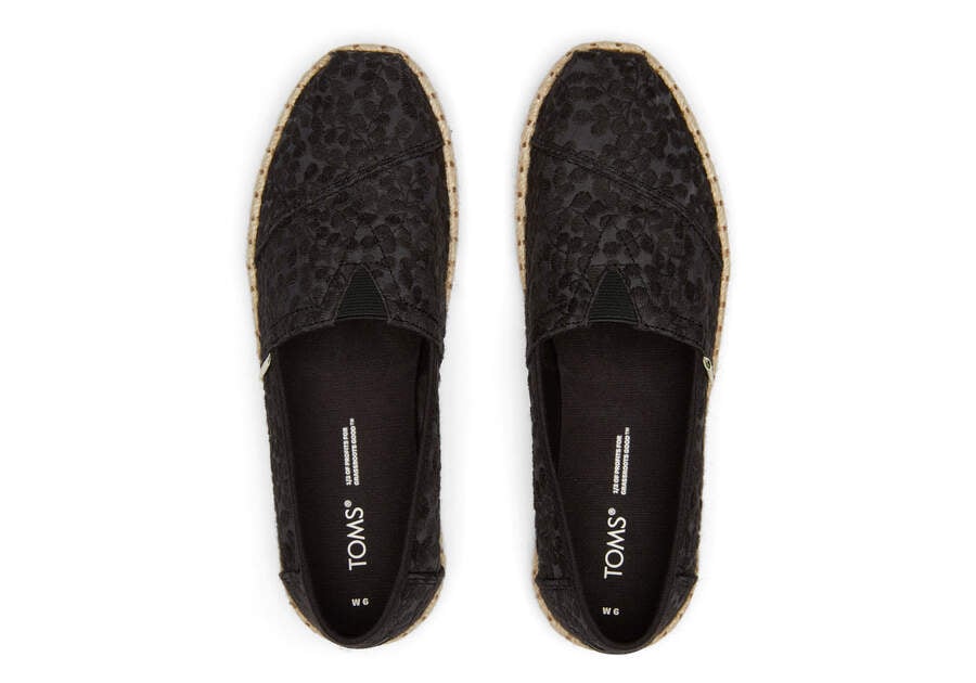 Toms Alpargata Rope Espadrille Női Espadrilles Fekete Magyarország | HU948-712