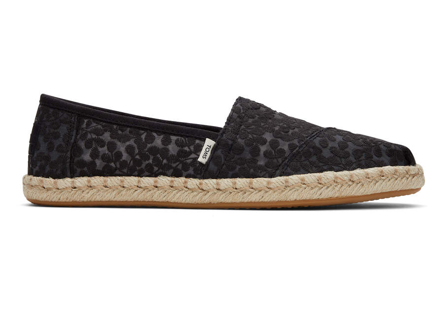 Toms Alpargata Rope Espadrille Női Espadrilles Fekete Magyarország | HU948-712