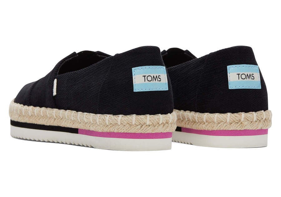 Toms Alpargata Rope Platform Női Espadrilles Fekete Magyarország | HU492-621