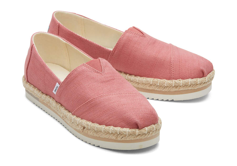 Toms Alpargata Rope Platform Női Espadrilles Rózsaszín Magyarország | HU708-819