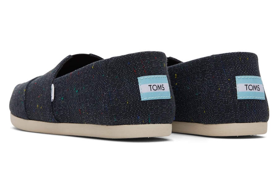 Toms Alpargata Speckled Recycled Pamut Női Alpargatas Fekete Magyarország | HU496-056