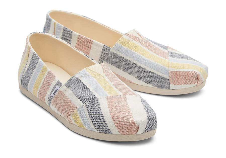 Toms Alpargata Stripes Női Alpargatas Barna Magyarország | HU607-710