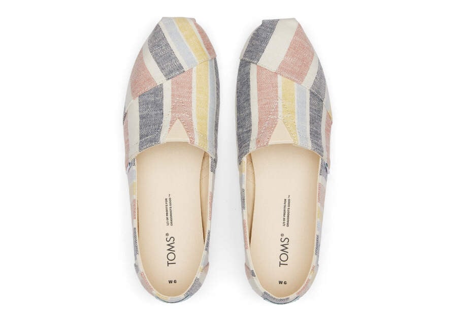 Toms Alpargata Stripes Női Alpargatas Barna Magyarország | HU607-710