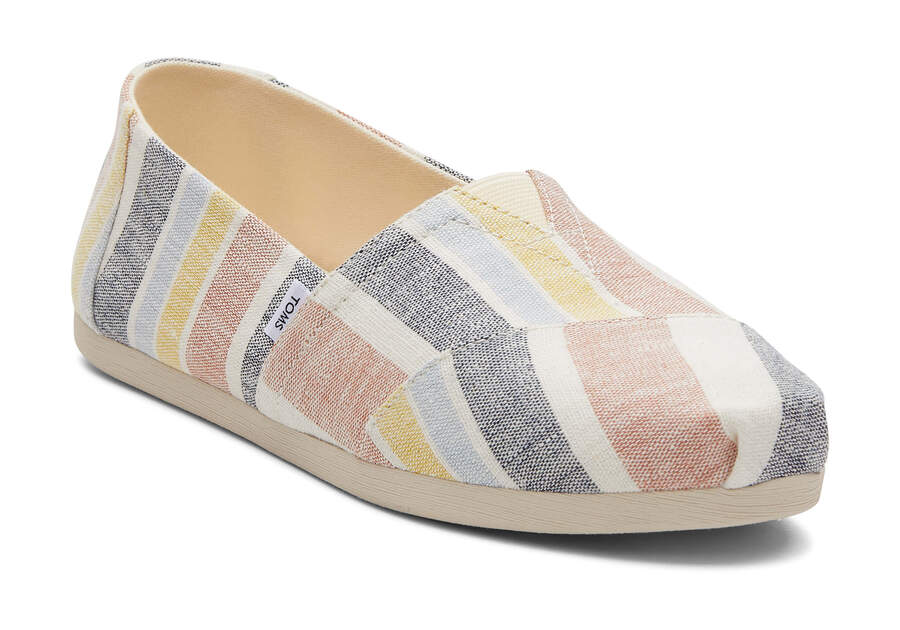 Toms Alpargata Stripes Női Alpargatas Barna Magyarország | HU607-710