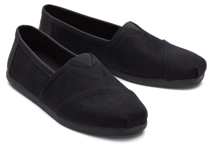 Toms Alpargata Szintetikus Trim Férfi Alpargatas Fekete Magyarország | HU913-692