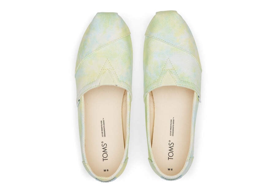 Toms Alpargata Tie-Dye Női Alpargatas Sárga Magyarország | HU142-754