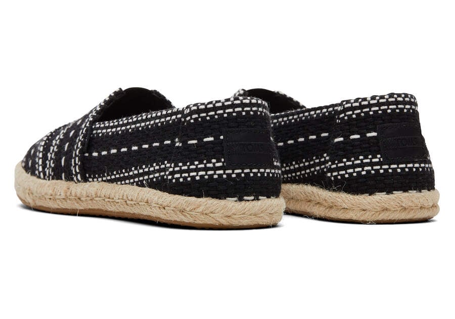 Toms Alpargata Vaskos Global Woven Rope Espadrille Női Espadrilles Fekete Magyarország | HU536-823