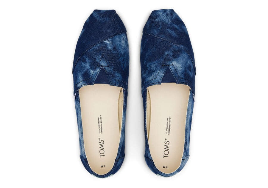 Toms Alpargata Washed Denim Női Alpargatas Sötétkék Magyarország | HU509-854