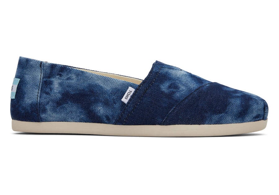 Toms Alpargata Washed Denim Női Alpargatas Sötétkék Magyarország | HU509-854