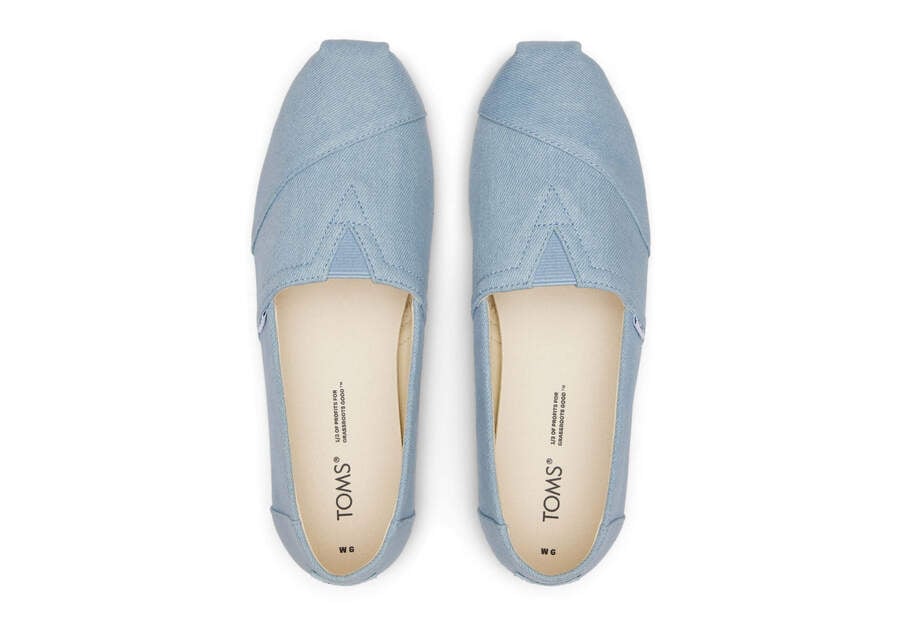 Toms Alpargata Washed Denim Női Alpargatas Világos Kék Magyarország | HU694-399