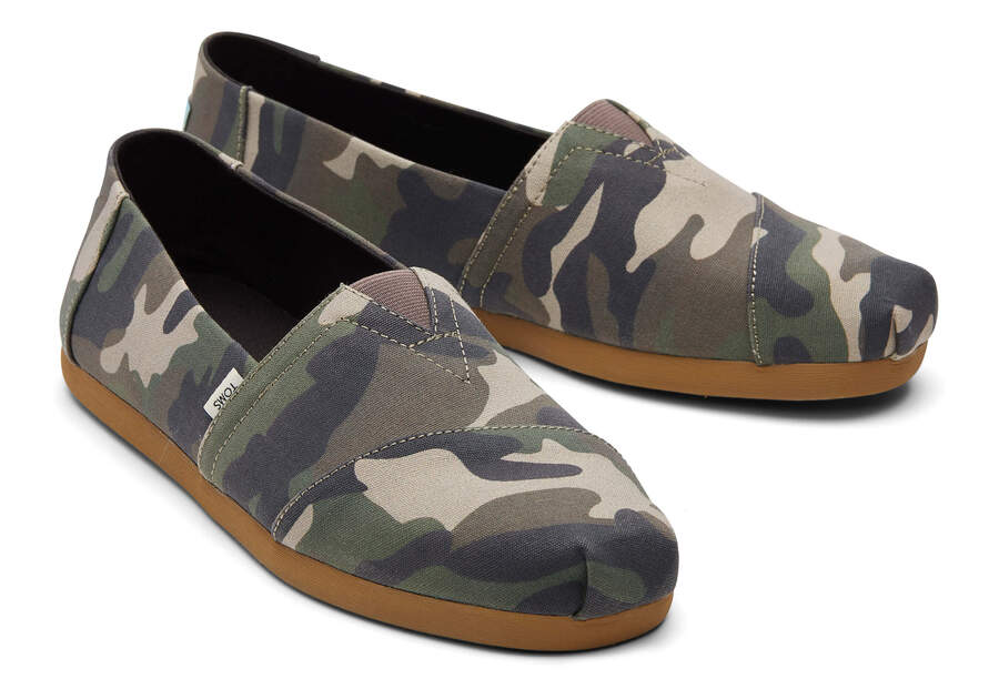 Toms Alpargata Woodland Camo Férfi Alpargatas Zöld Camo Magyarország | HU393-847