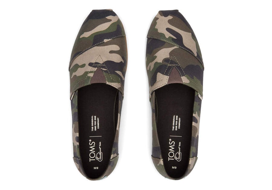 Toms Alpargata Woodland Camo Férfi Alpargatas Zöld Camo Magyarország | HU393-847