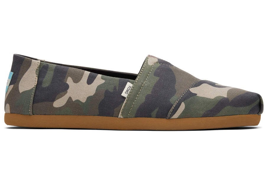 Toms Alpargata Woodland Camo Férfi Alpargatas Zöld Camo Magyarország | HU393-847