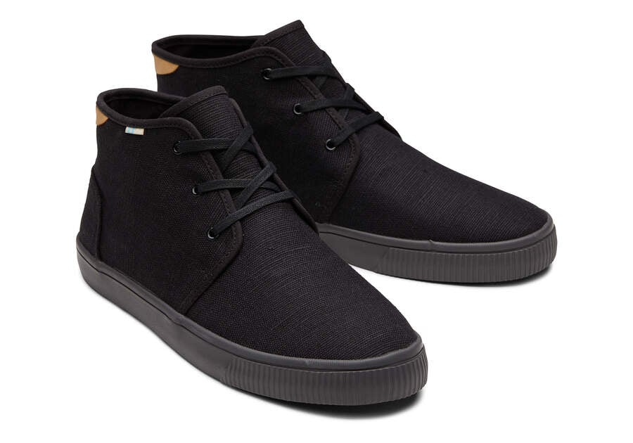 Toms Carlo Mid Sneaker Férfi Tornacipő Fekete Magyarország | HU345-030