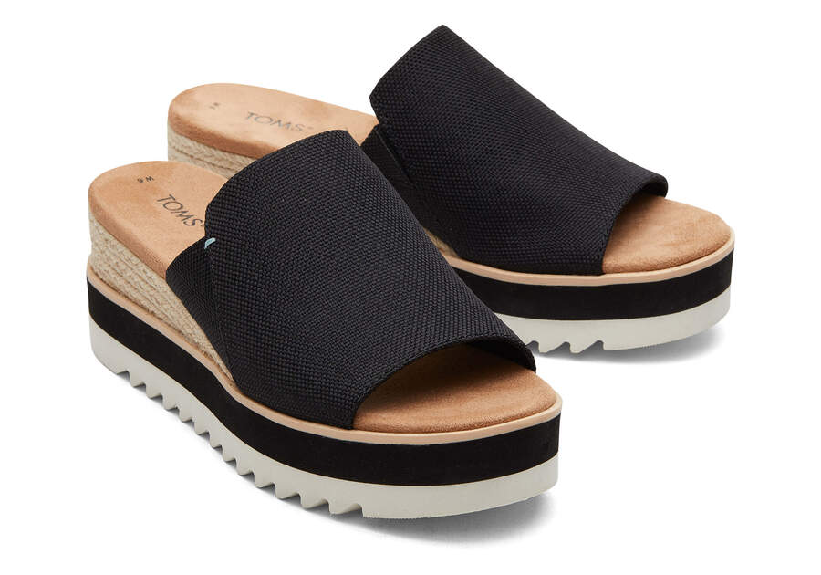 Toms Diana Mule Sandal Női Szandál Fekete Magyarország | HU550-943