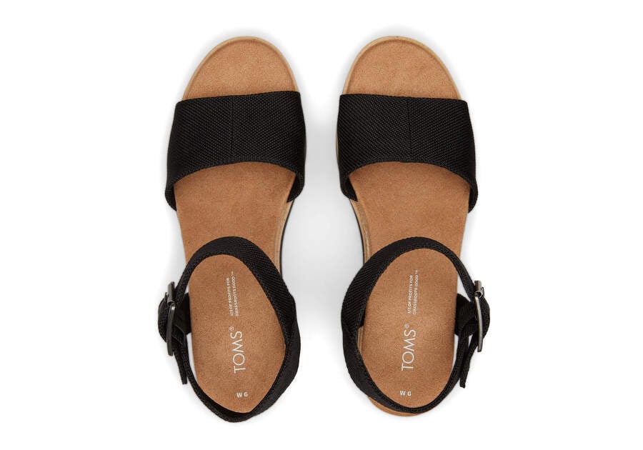 Toms Diana Éktalpú Sandal Női Szandál Fekete Magyarország | HU064-533