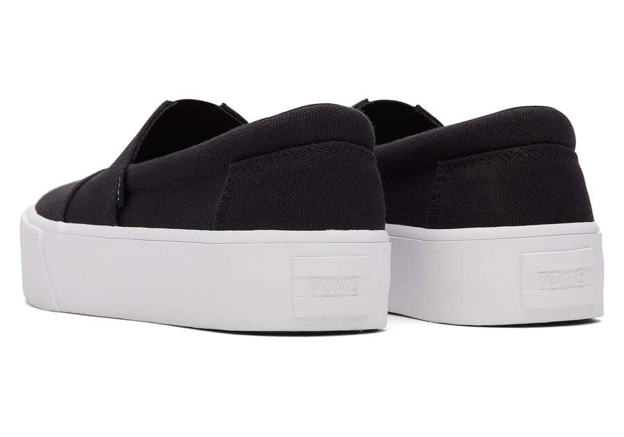 Toms Fenix Platform Női Slip On Fekete Magyarország | HU104-434