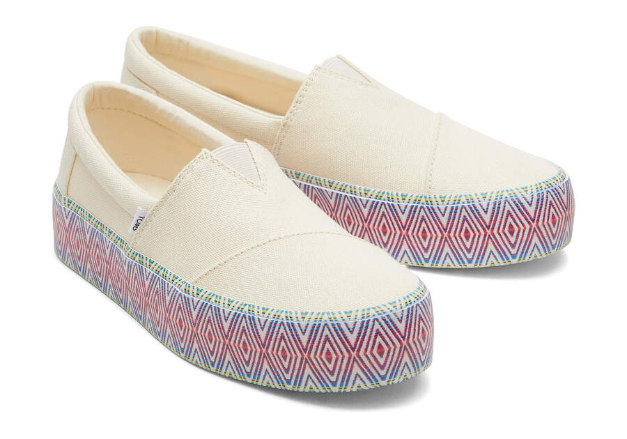 Toms Fenix Platform Női Slip On Krém Magyarország | HU533-803