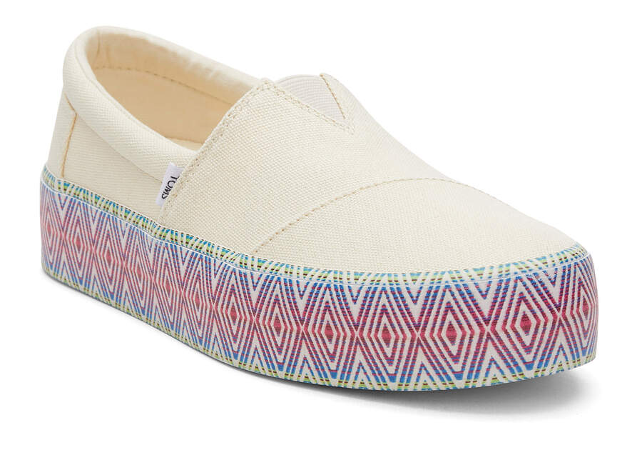 Toms Fenix Platform Női Slip On Krém Magyarország | HU533-803