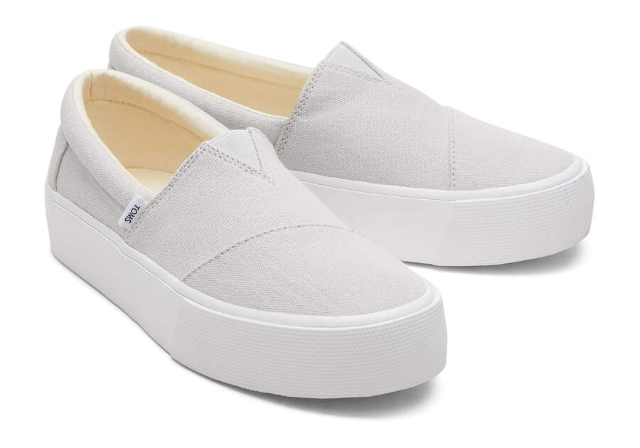 Toms Fenix Platform Női Slip On Szürke Magyarország | HU395-464