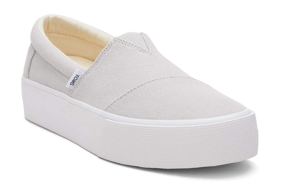 Toms Fenix Platform Női Slip On Szürke Magyarország | HU395-464