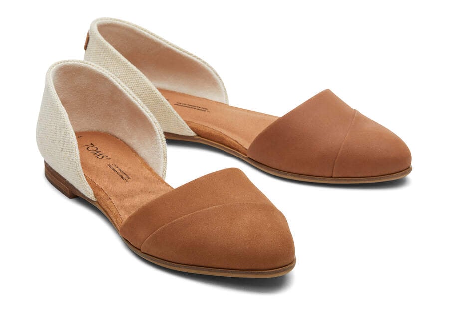 Toms Jutti D'Orsay Lapos Női Balerina Cipő Barna Bézs Magyarország | HU798-295