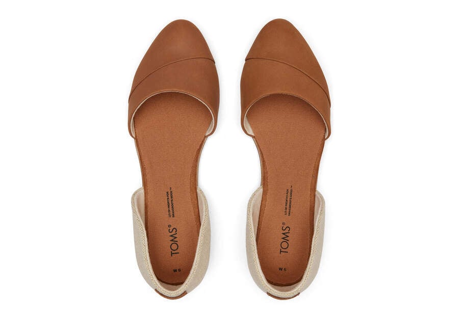 Toms Jutti D'Orsay Lapos Női Balerina Cipő Barna Bézs Magyarország | HU798-295