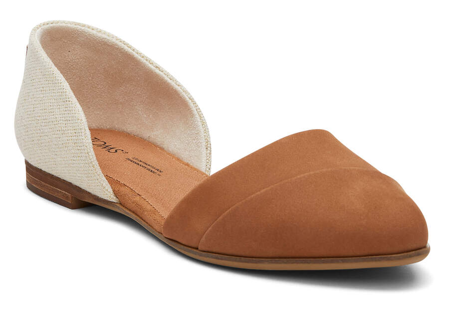 Toms Jutti D'Orsay Lapos Női Balerina Cipő Barna Bézs Magyarország | HU798-295