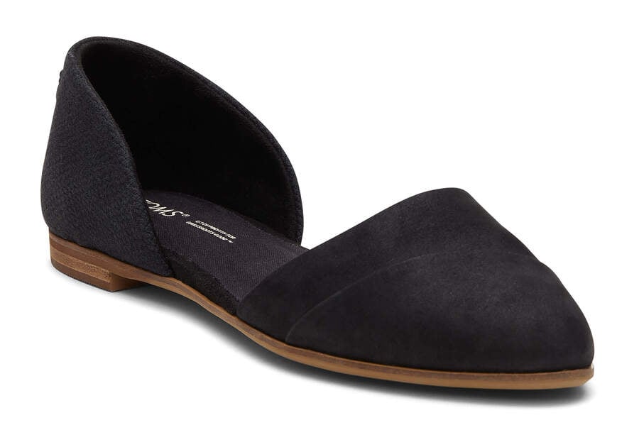 Toms Jutti D'Orsay Lapos Női Balerina Cipő Fekete Magyarország | HU960-057