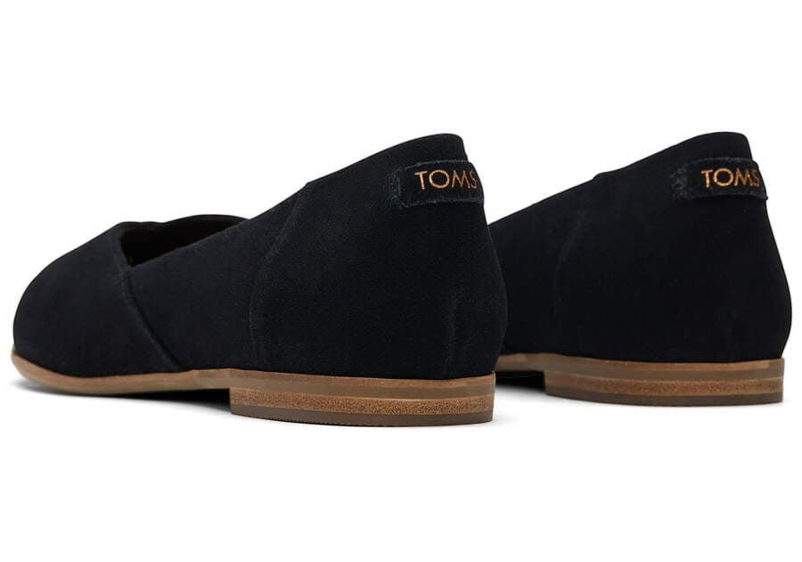 Toms Jutti Neat Lapos Női Balerina Cipő Fekete Magyarország | HU083-226