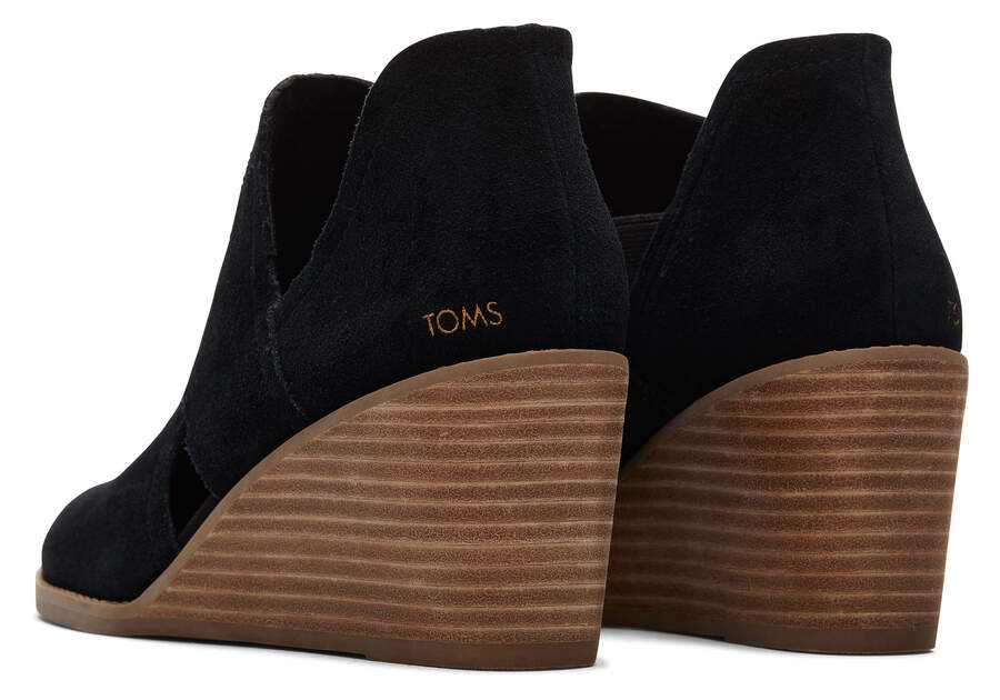 Toms Kallie Éktalpú Cutout Női Bakancs Fekete Magyarország | HU740-544