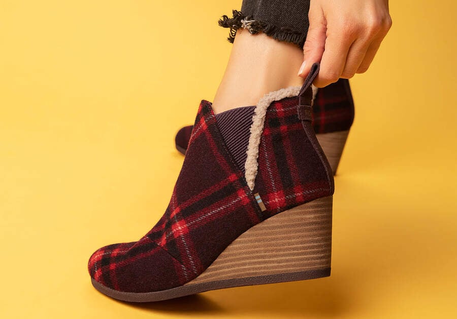 Toms Kelsey Éktalpú Bootie Női Bakancs Piros Magyarország | HU234-216