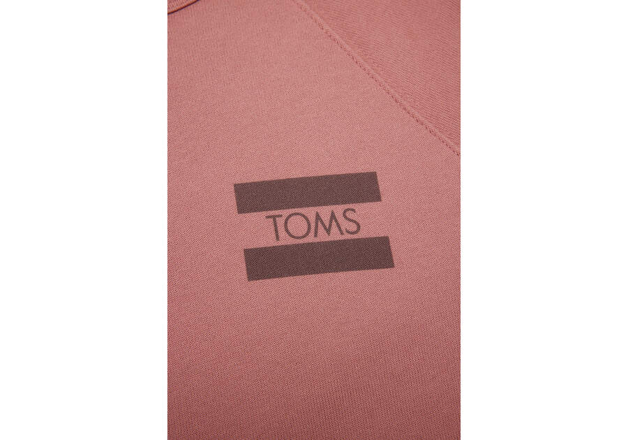 Toms Logo Crew Fleece Férfi Polár Lila Rózsaszín Magyarország | HU600-282