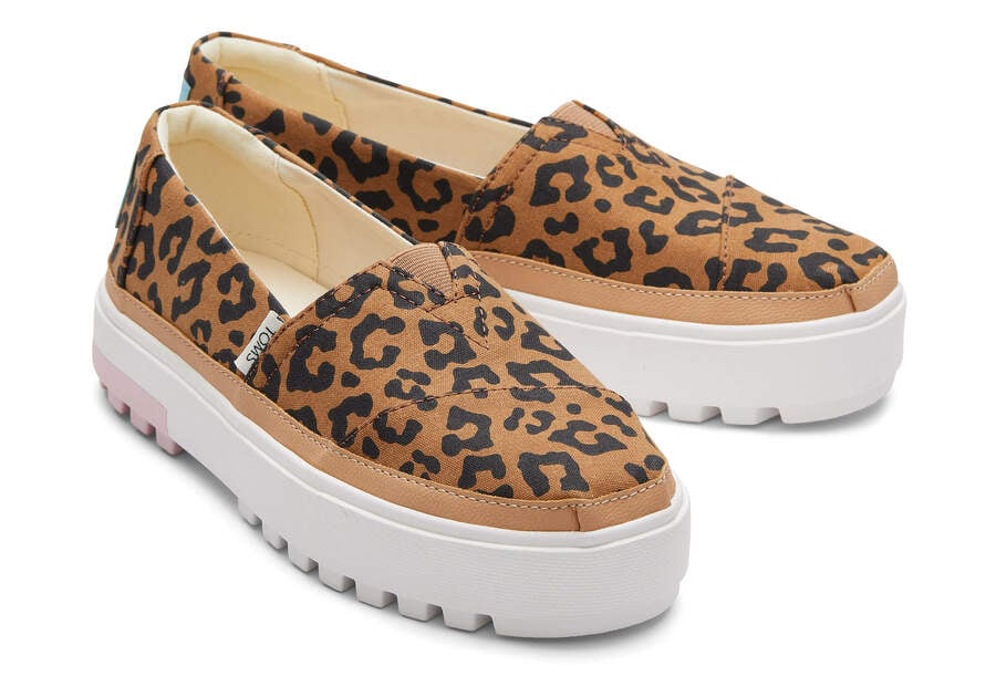 Toms Lug Platform Slip On Női Tornacipő Leopárd Magyarország | HU966-812