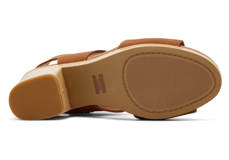 Toms Majorca Bőr Platform Sandal Női Szandál Barna Magyarország | HU299-503