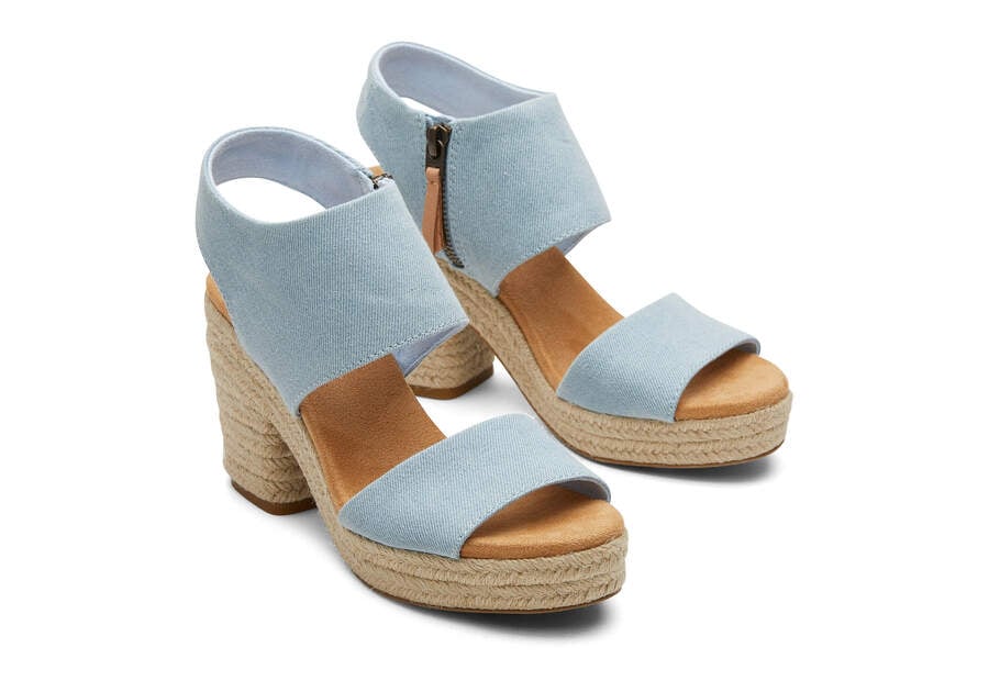 Toms Majorca Rope Platform Sandal Női Szandál Kék Magyarország | HU534-427