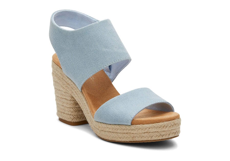 Toms Majorca Rope Platform Sandal Női Szandál Kék Magyarország | HU534-427