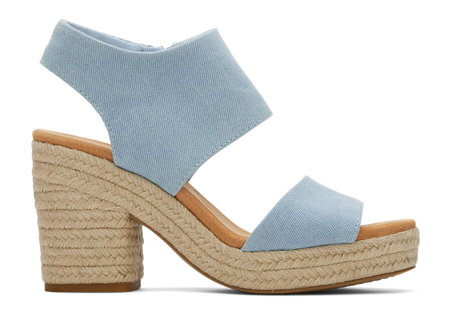 Toms Majorca Rope Platform Sandal Női Szandál Kék Magyarország | HU534-427