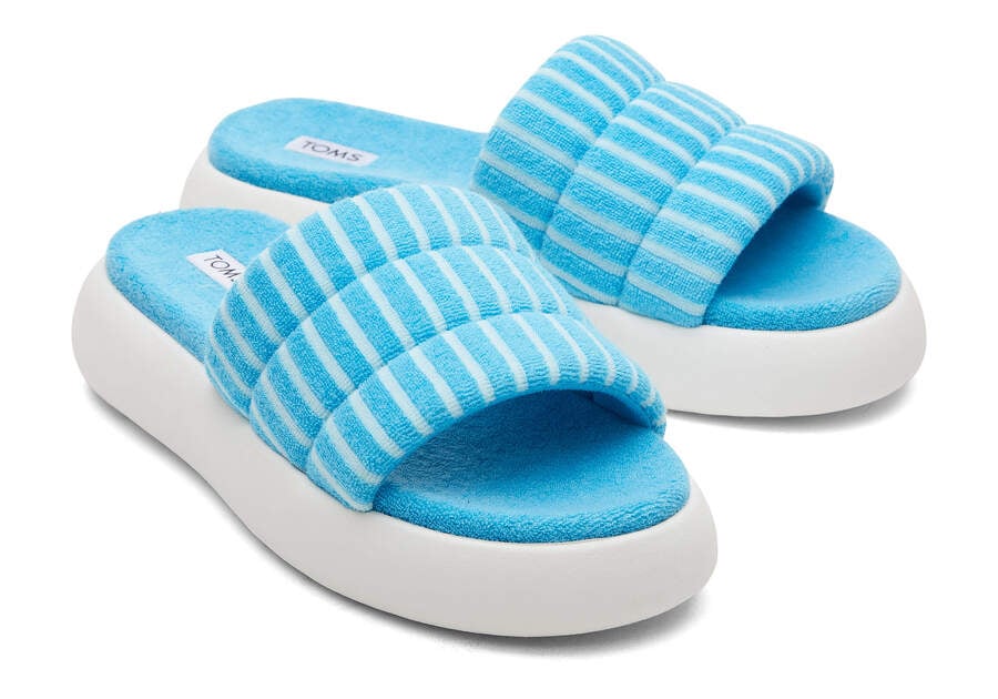 Toms Mallow Papucs Terry Női Szandál Kék Magyarország | HU297-122