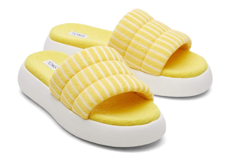 Toms Mallow Papucs Terry Női Szandál Sárga Magyarország | HU256-520