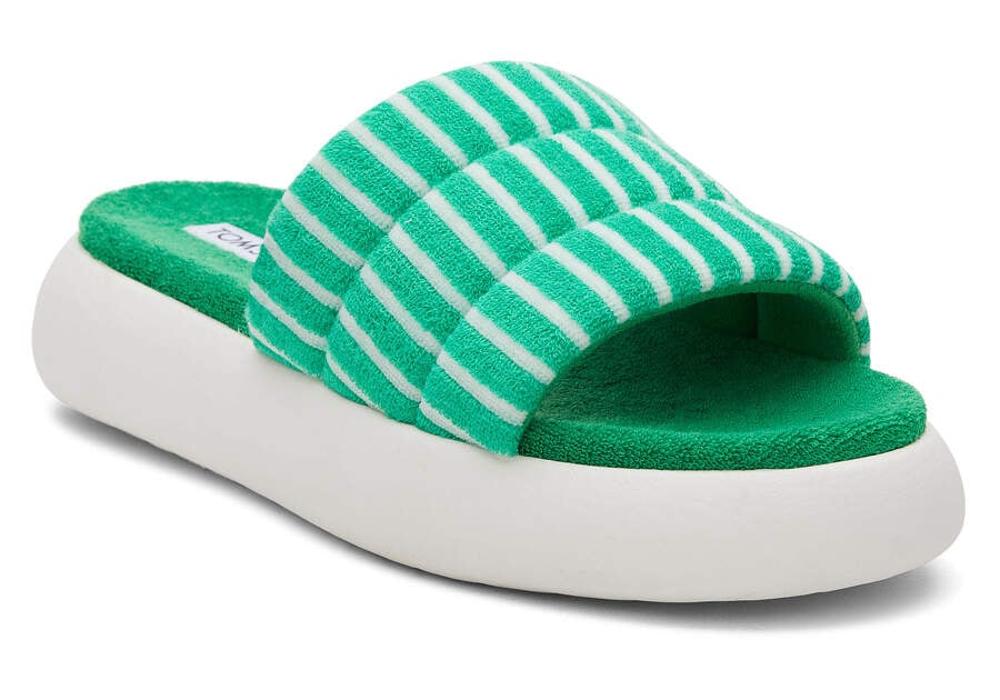 Toms Mallow Papucs Terry Női Szandál Zöld Magyarország | HU963-313